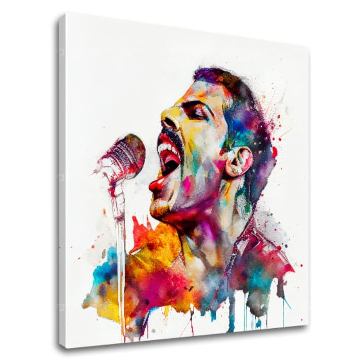 Levně Designová dekorace na plátně Ikonický rebel Freddie Mercury