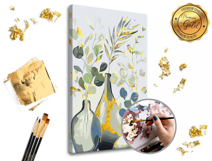 Levně Malování podle čísel PREMIUM GOLD – Kousek přírody