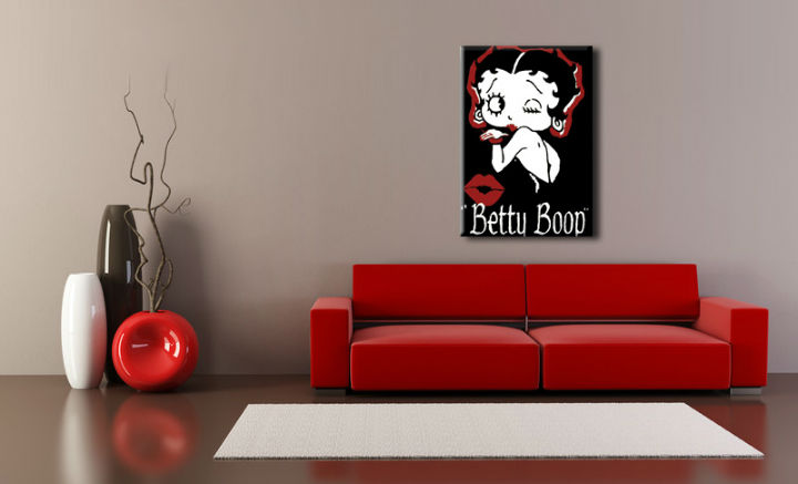 Levně Ručně malovaný POP Art Betty Boop 1 dílný 70x100cm
