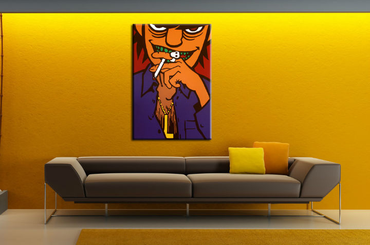 Levně Ručně malovaný POP Art Gorilazz 1 dílný 70x100cm