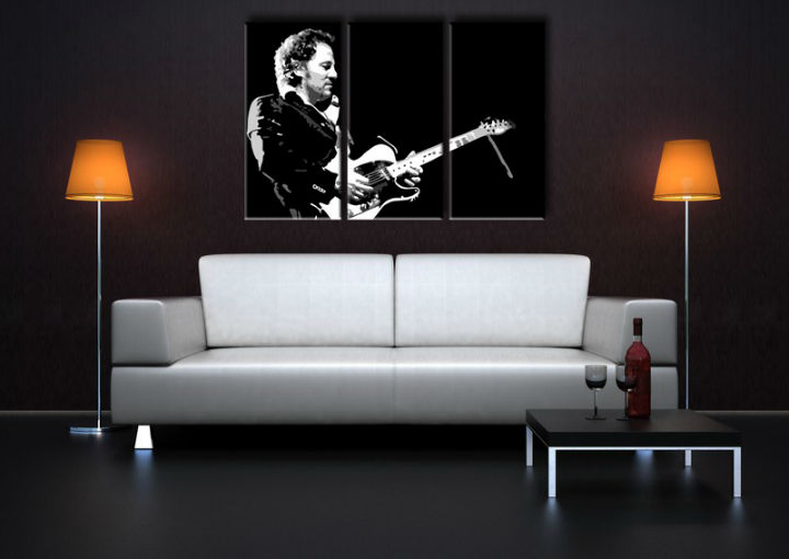 Levně Ručně malovaný POP Art Bruce Springsteen 3 dílný 120x80cm