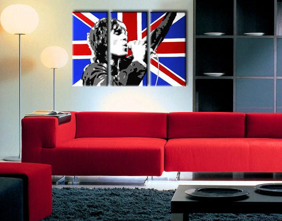 Ručně malovaný POP Art Ian Brown 3 dílný 120x80cm
