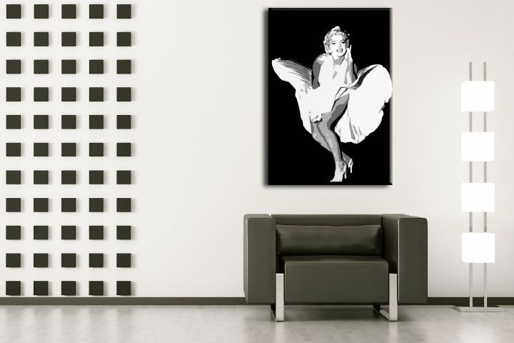 Levně Ručně malovaný POP Art Marilyn Monroe 1 dílný 70x100cm