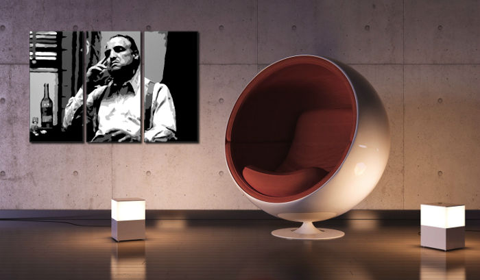 Ručně malovaný POP Art Marlon Brando 3 dílný 120x80cm
