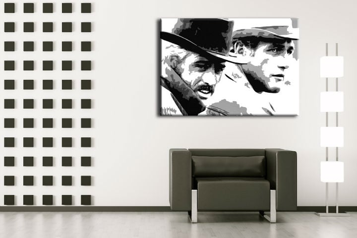 Levně Ručně malovaný POP Art Butch Cassidy 1 dílný 100x70cm