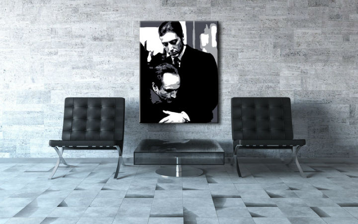 Levně Ručně malovaný POP Art Godfather 1 dílný 80x100cm