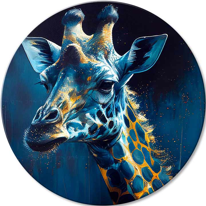 Levně Kulaté malby s akrylovou aurou Noční žirafy | different dimensions