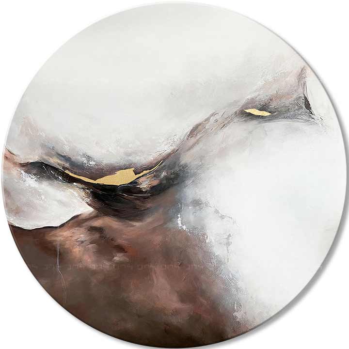 Levně Kulaté obrazy s akrylem Údolí hor | different dimensions