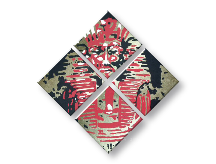 Ručně malovaný POP Art Tutan Chamon