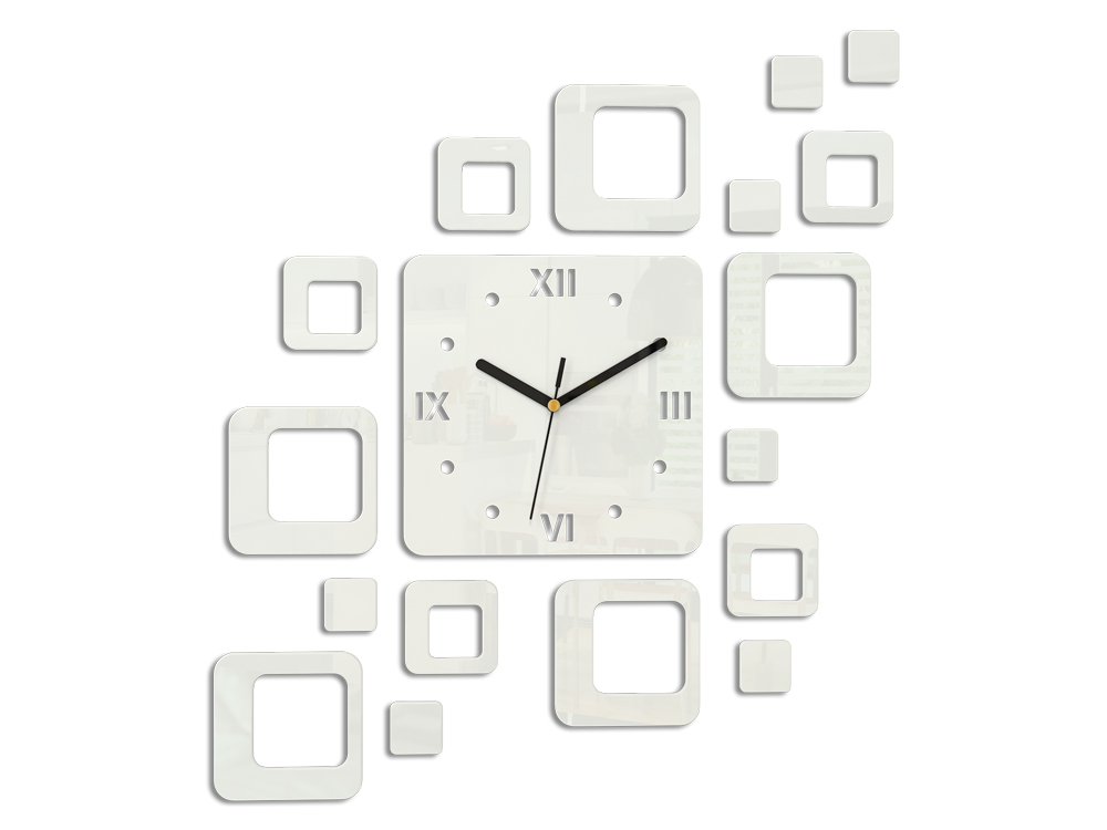 Levně Moderní nástěnné hodiny ROMAN WHITE
