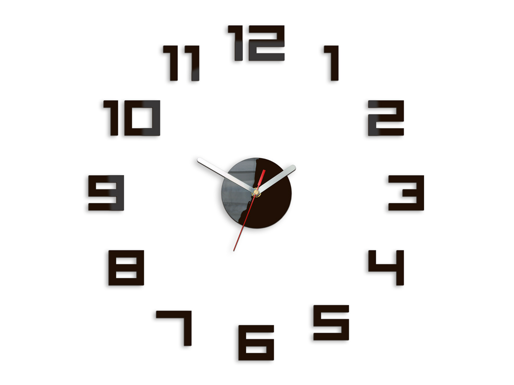 Levně Moderní nástěnné hodiny DIGIT WENGE