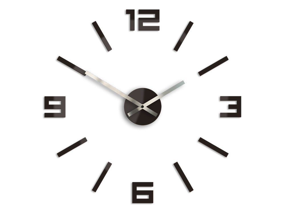 Levně Moderní nástěnné hodiny ARABIC WENGE