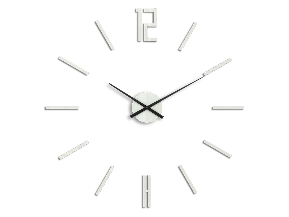 Levně Moderní nástěnné hodiny CARLO WHITE