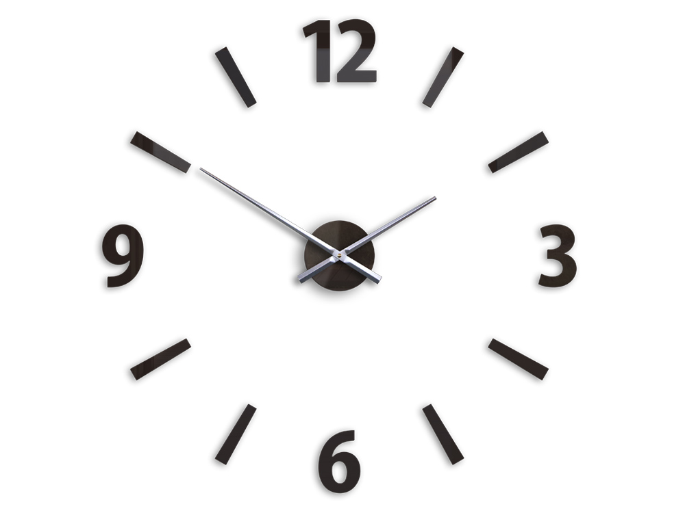 Levně Moderní nástěnné hodiny KLAUS WENGE