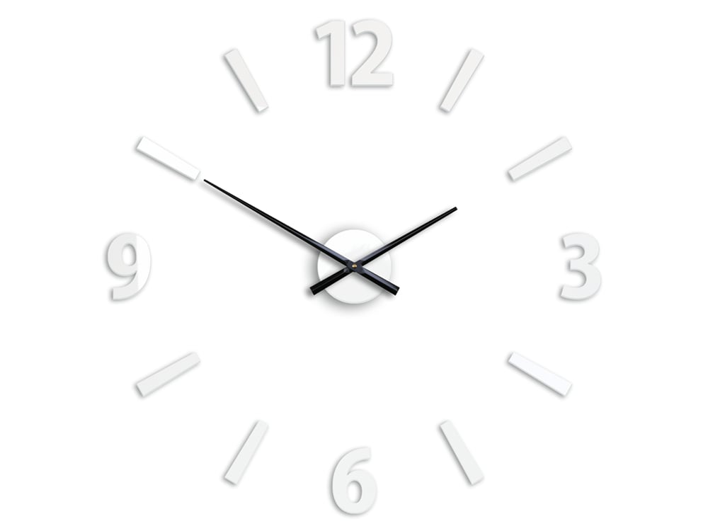 Levně Moderní nástěnné hodiny KLAUS WHITE