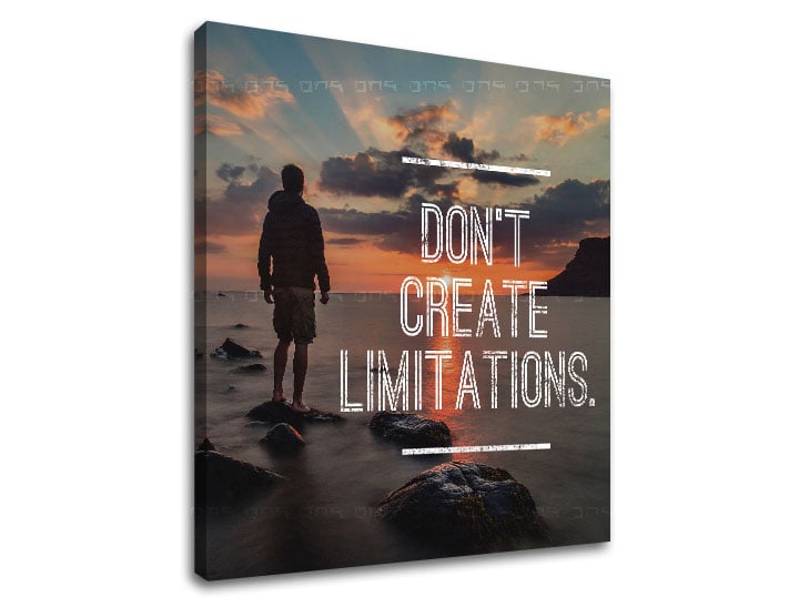 Levně Motivační obraz na zeď Don´t create limitations