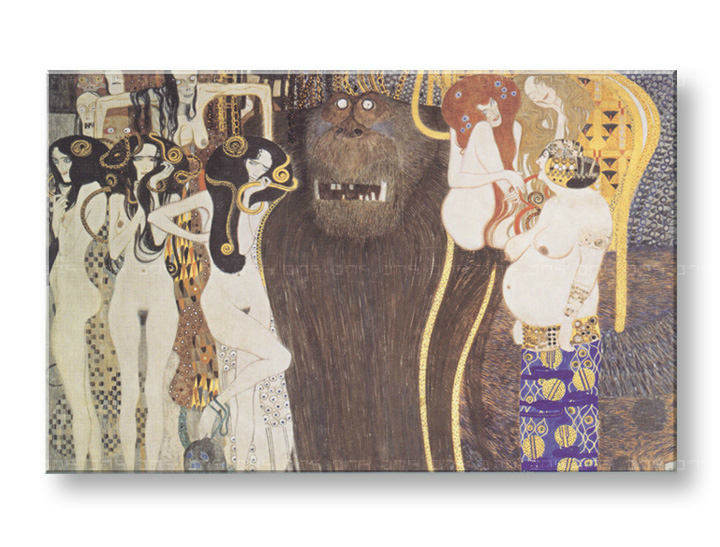 Obraz na plátně THE BEETHOVEN FRIEZE – Gustav Klimt 