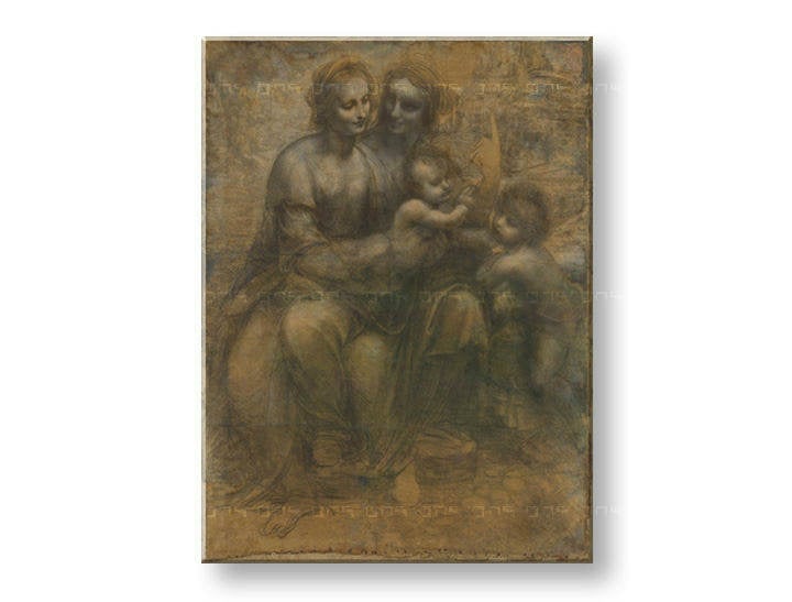Obraz na plátně VIRGIN AND CHILD WITH SAINT ANNE – Leonardo da Vinci 