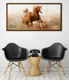 Obraz Hnědé Koně na zrcadle Mirrora 39 - 50x100 cm