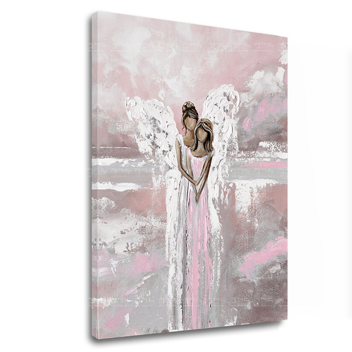 Andělské obrazy na plátně Dotek z nebe | 30x40 cm Kolekce Nebeští Strážci