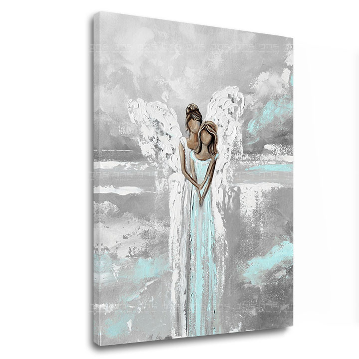 Andělské obrazy na plátně Nebeské objetí | 30x40 cm Kolekce Nebeští Strážci