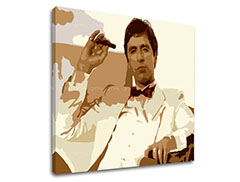 Největší mafiáni na plátně Scarface - Tony Montana kouřící doutník