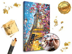 Malování podle čísel PREMIUM GOLD – Eiffel Tower