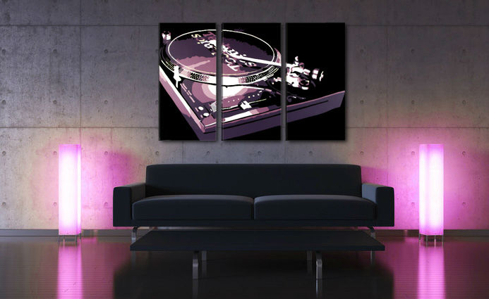 Ručně malovaný POP Art DJ 3 dílný 120x80cm