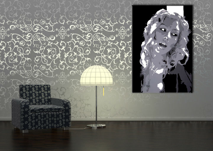 Ručně malovaný POP Art Christina Aguilera 1 dílný ca2