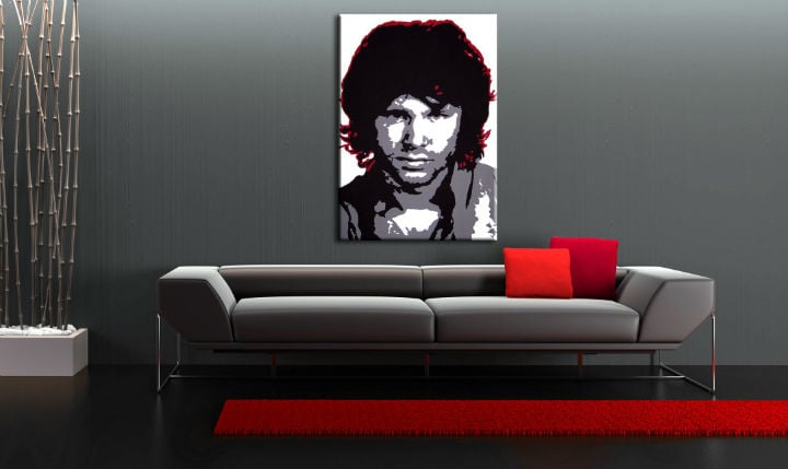 Ručně malovaný POP Art Jim Morrison 1 dílný 70x100cm