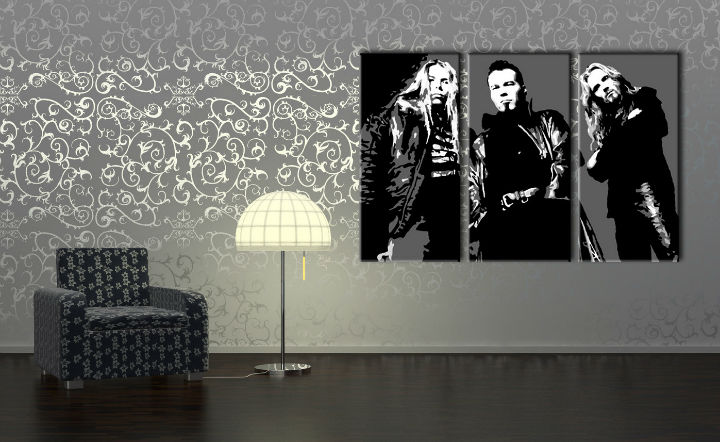 Ručně malovaný POP Art Apocalyptica 3 dílný 120x80cm