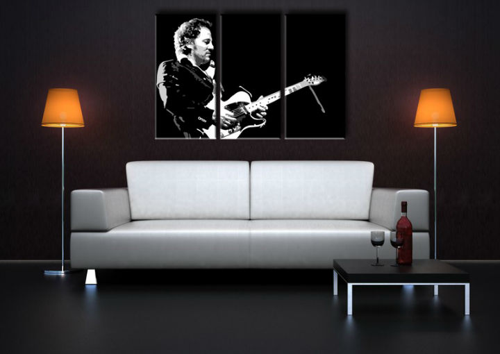 Ručně malovaný POP Art Bruce Springsteen 3 dílný bs - 120x80 cm POP ART obrazy