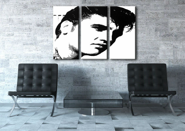 Ručně malovaný POP Art ELVIS 3 dílný el - 120x80 cm POP ART obrazy