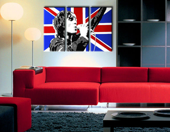 Ručně malovaný POP Art Ian Brown 3 dílný ib4 - 120x80 cm POP ART obrazy