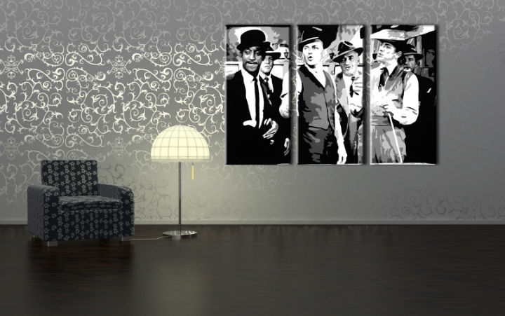 Ručně malovaný POP Art Rat Pack 3 dílný rp - 120x80 cm POP ART obrazy