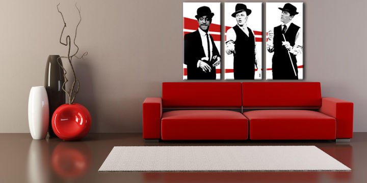 Ručně malovaný POP Art Rat Pack 3 dílný rp2 - 120x80 cm POP ART obrazy