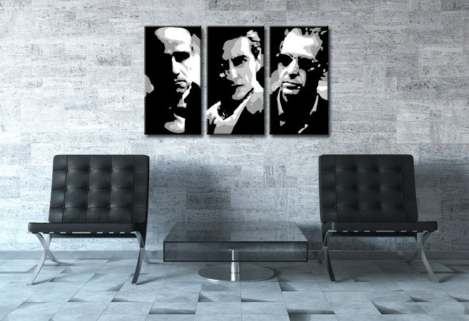 Ručně malovaný POP Art GODFATHER 3 dílný god2 - 120x80 cm POP ART obrazy