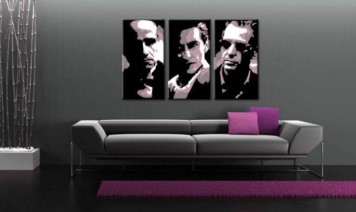 Ručně malovaný POP Art GODFATHER 3 dílný god3 - 150x100 cm POP ART obrazy POP ART obrazy