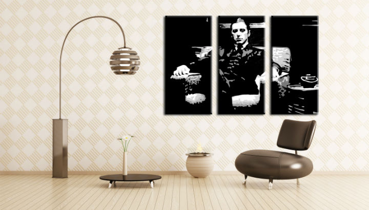 Ručně malovaný POP Art GODFATHER 3 dílný 120x80cm