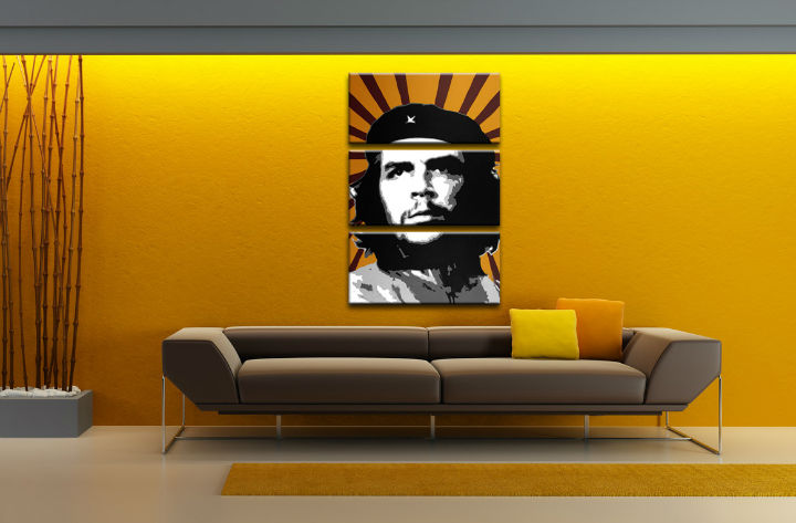 Ručně malovaný POP Art Che Guevara 3 dílný che - 100x150 cm POP ART obrazy