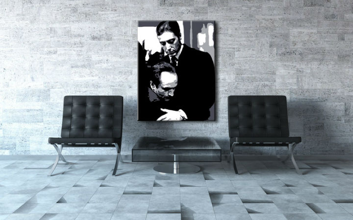 Ručně malovaný POP Art Godfather 1 dílný god5 - 60x80 cm POP ART obrazy