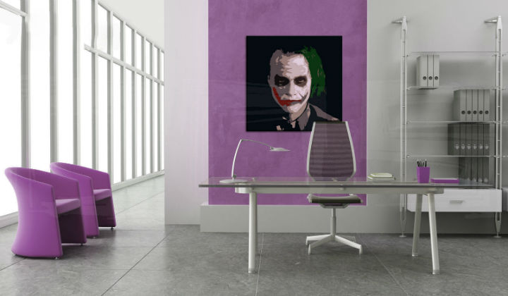 Ručně malovaný POP Art JOKER 1 dílny 000 jok - 80x80 cm POP ART obrazy