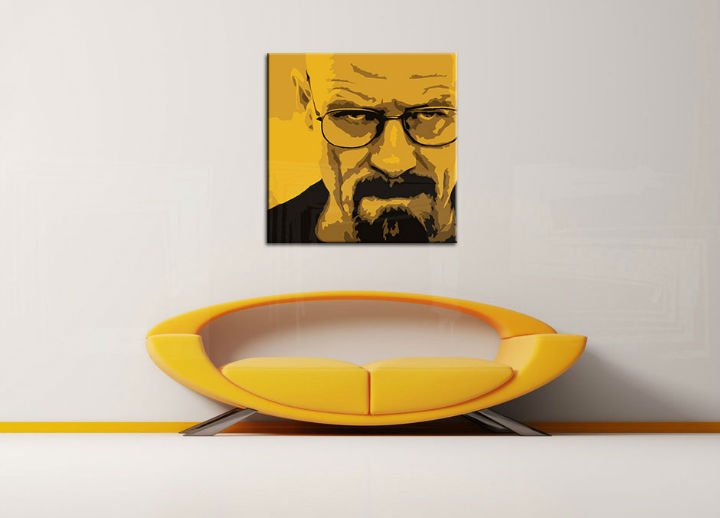 Ručně malovaný POP Art BREAKING BAD 1 dílny 000 brb - 100x100 cm POP ART obrazy