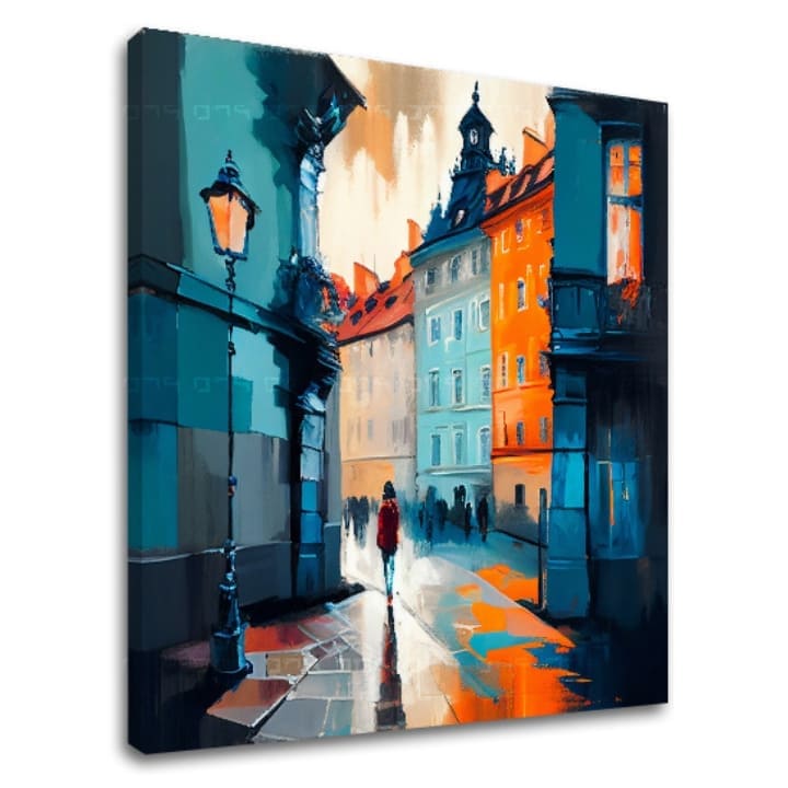 Designová dekorace na plátně Praha v srdci Evropy | &lt;x&gt;100x100 cm&lt;/x&gt; Kolekce Boundless Inspiration