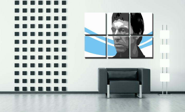 Ručně malovaný POP Art obraz Scarface - AL PACINO 6 dílný al40 - 150x100 cm POP ART obrazy