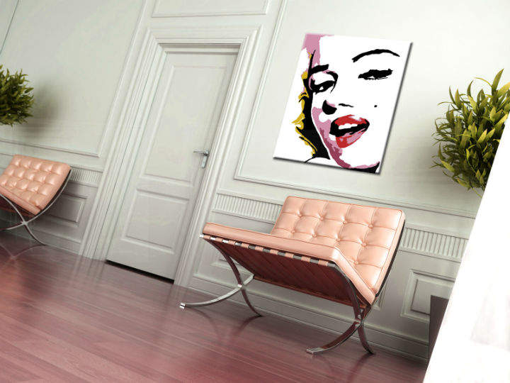 Ručně malovaný POP Art obraz Marilyn Monroe mon7 - 80x100 cm POP ART obrazy