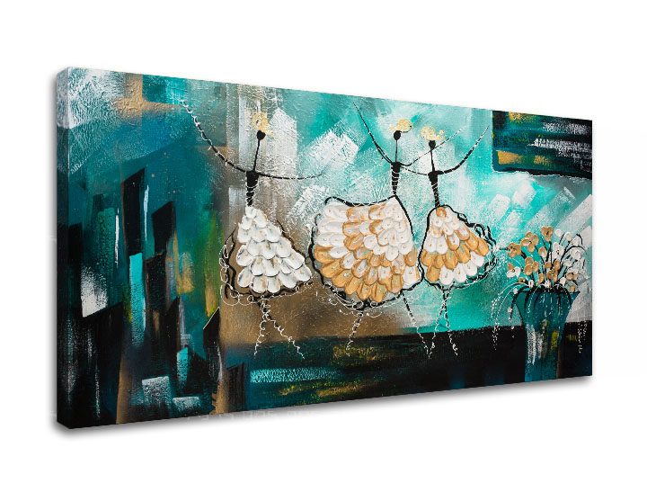 Autorská reprodukce na plátně TANEČNÍCI 60x30 cm