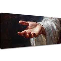 Boží ruka | malované akrylem a zlatem