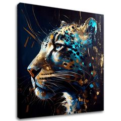 Dekorativní malba na plátně - PREMIUM ART - Spotted Hunter's Elegance | 100x100 cm