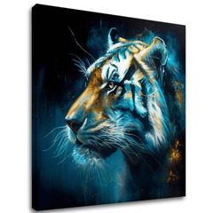 Dekorativní malba na plátně - PREMIUM ART - Tiger's Mighty Spirit | 100x100 cm